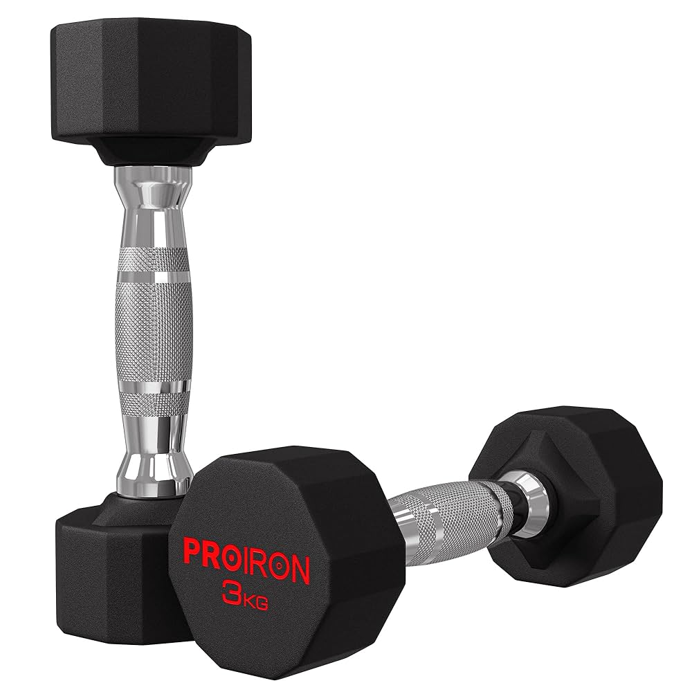 Amazon | PROIRON 鋼 ダンベル だんべる 3kg 2個セット 鉄アレイ